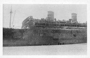 SS Morro Castle Wrecks 1939 - real photo Writing on back, missing stamp 