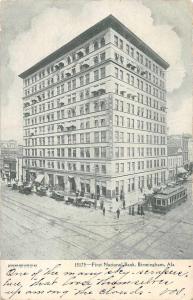 Birmingham Alabama birds eye view First National Bank antique pc Y14475