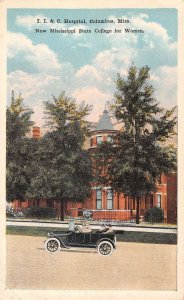 Columbus Mississippi street scene I. I. & C. Hospital antique pc ZA441492