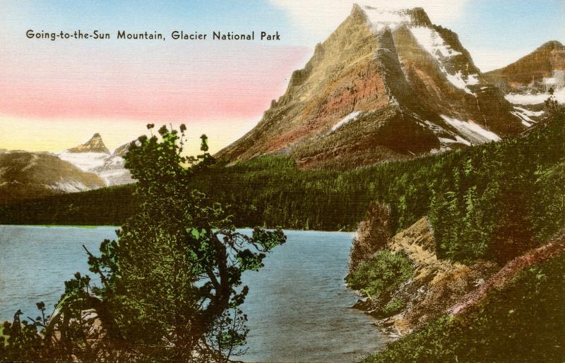 MT - Glacier National Park. Going-to-the-Sun Mountain, Lake St Mary's