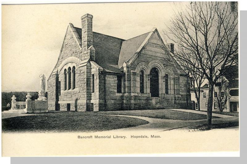 Hopedale, Mass/MA Postcard, Bancroft Memorial Library