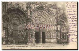 Old Postcard Bazas main Portico of the cathedral sT John