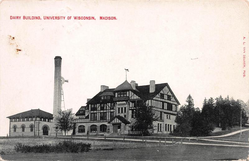 Dairy Building, University of Wisconsin, Madison, WI, Postcard, Used in 1910