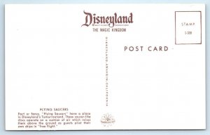 DISNEYLAND, CA ~ Tommorowland FLYING SAUCERS Ride  E-13 ca 1960s  Postcard 