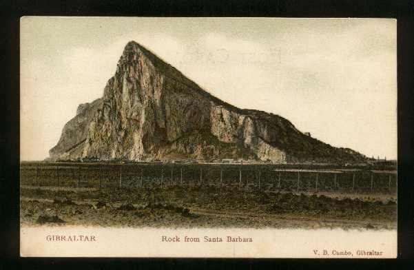 GIBRALTAR - View Of The Rock From Santa Barbara - Unused