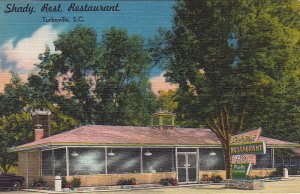 Postcard Shady Rest Restaurant Turbeville SC