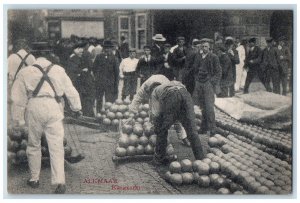 1909 Scene in Market Alkmaar Kaasmarkt Holland Antique Posted Postcard 