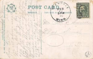 Wadena MN~Merchants Hotel~Rocking Chairs on Porch~Dirt Road~Frame Border~1912 PC