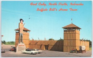 Fort Cody North Platte Nebraska Buffalo Bill Home Town Vintage Chrome Postcard