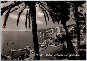 Napoli - Veduta Di Posillips Da Villanova Naples Italy Real Photo RPPC Postcard