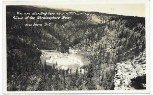 US Stratosphere Bowl, South Dakota.  Old Mint Card.  Nice.