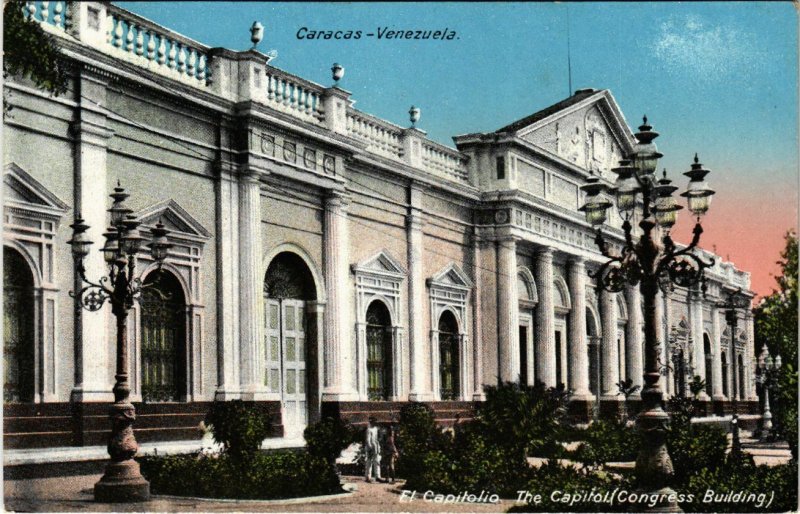 PC CPA VENEZUELA, CARACAS, EL CAPITOLIO, CONGRESS BUILDING, POSTCARD (b11011)