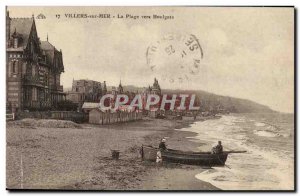 Old Postcard Villers sur Mer to Houlgate Beach