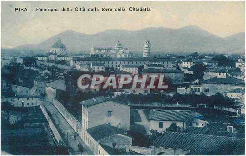 Postcard Old Pisa Panorama della Citta dalla Torre della Cittadella