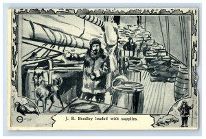 1908 Cook & Peary North Pole Exploration Original Postcard 17 F32E