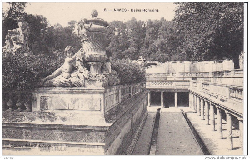 NIMES, Gard, France; Bains Romains, 1900-10s