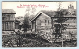 LILLIEHAMMER, NORWAY~ Log BUILDINGS De Sandvjgske Samlinger c1910s Postcard