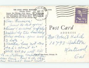 1954 Civic Opera Building Chicago Illinois IL Q3798