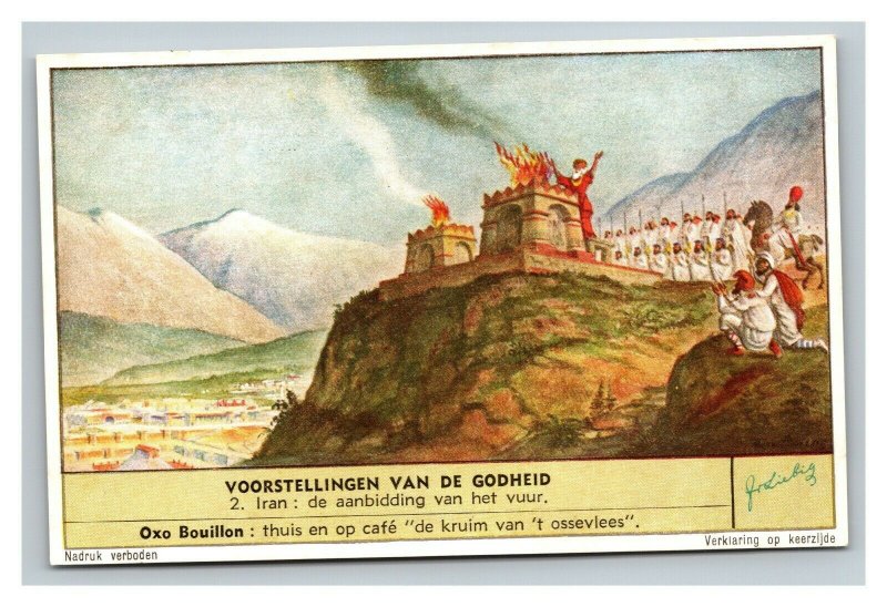 Vintage Liebig Trade Card - Dutch - 2 of The Images of the Deity Set