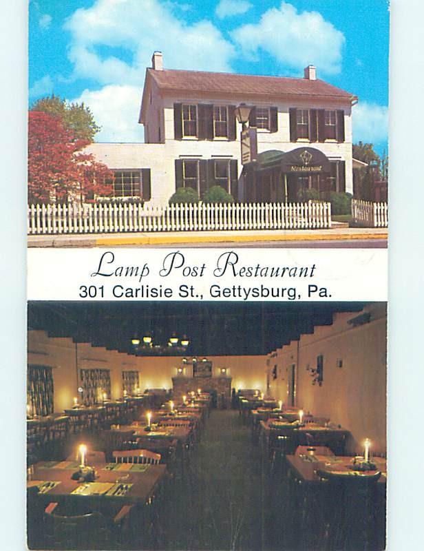 Pre-1980 RESTAURANT SCENE Gettysburg Pennsylvania PA G8628