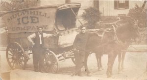 J66/ Cincinnati Ohio RPPC Postcard c1910 Mulvihill Ice Delivery Wagon 231