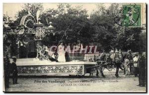 Old Postcard Wine Grape Harvest Fete of La Petite Gironde Char Cognac