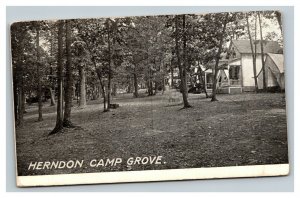 Vintage 1919 Photo Postcard Camp Bungalows Herndon Camp Grove Pennsylvania