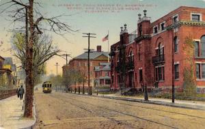 Elizabeth New Jersey School and Clark Club House Antique Postcard J60524