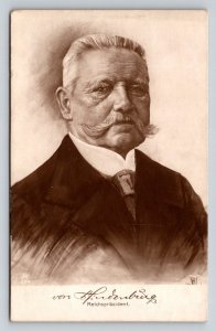Paul von Hindenburg Reichspräsident Portrait Postcard Weimar Republic Germany