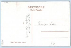 Christmas Postcard Children Decorating Christmas Tree c1910's Antique Posted