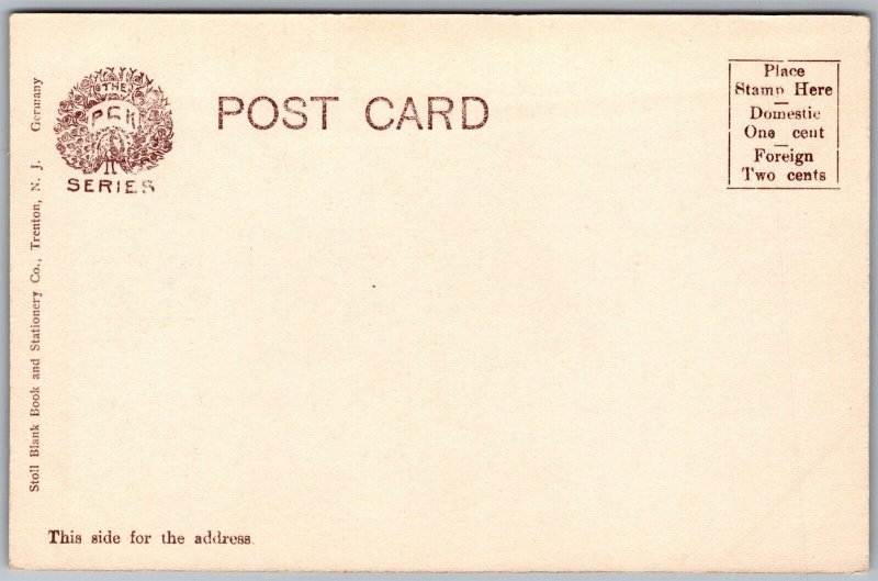 Vtg Trenton New Jersey NJ Pennsylvania Railroad Crossing Delaware 1905 Postcard