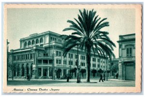 Messina Italy Postcard Cinema Teatro Jnipero c1920's Antique Unposted