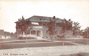 D30/ Greeley Colorado Co Postcard c1910 City Hospital Building