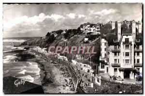 Old Postcard Granville (Manche) The Beach at high tide