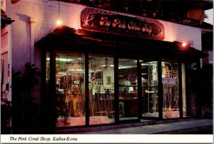 The Pink Coral Shop, Kailua-Kona Hawaii Postcard T51