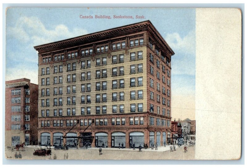 c1910 Canada Building Saskatoon Saskatchewan Canada Unposted Postcard