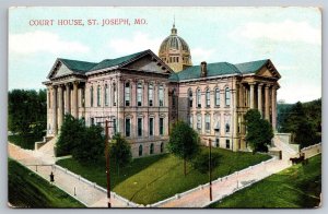 Court House St Joseph Birdseye View MO C1910's Postcard P19