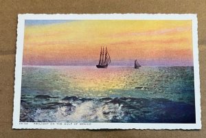 UNUSED .01 POSTCARD - TWILIGHT ON THE GULF OF MEXICO