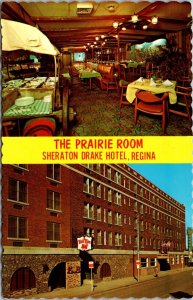 The Prairie Room Sheraton Drake Hotel Red Lion Regina SK Vintage Advertising PC
