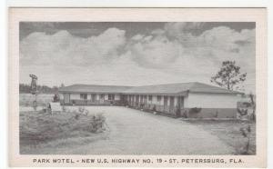 Park Motel US 19 St Petersburg Florida postcard
