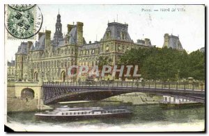 Postcard Old Paris City Hall