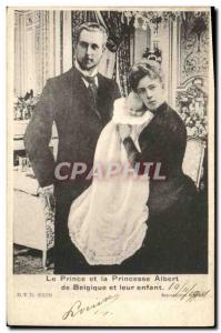 Old Postcard Bruges Princess Albert of Belgium and Child