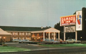 Vintage Postcard Ramada Inn Roadside Hotels Rooms Restaurant Pensacola Florida