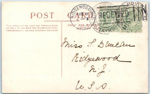 c1908 Portencross, UK Three Sisters Basalt Cliffs West Kilbride Scotland Litho