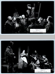 2 RPPC Postcards SHAKESPEAREAN FESTIVAL Henry V 1966 STRATFORD, Ontario Canada