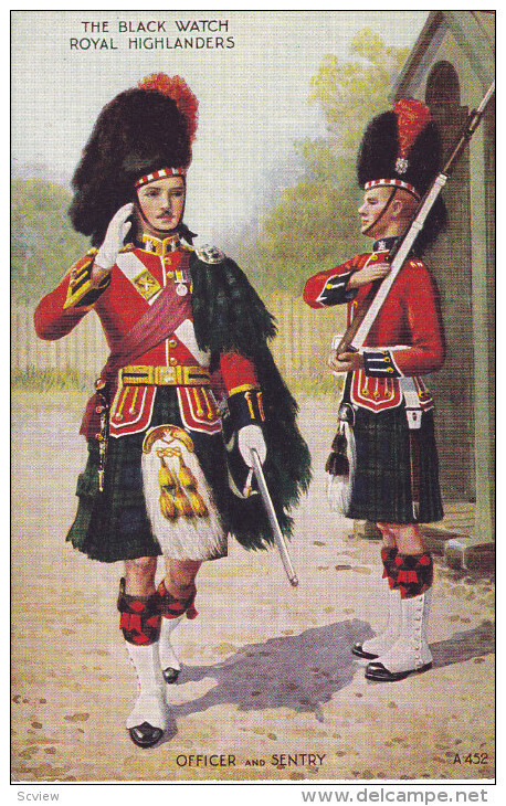 SCOTLAND, UK, 1900-1910s; The Black Watch, Royal Highlanders, Officer ...