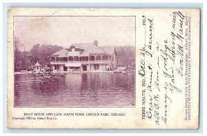 1903 Terre Haute Transit Clerk Advertising Lincoln Park Chicago IL IN Postcard