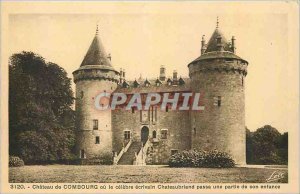 Old Postcard Chateau Combourg or the famous writer Chateaubriand spent part o...