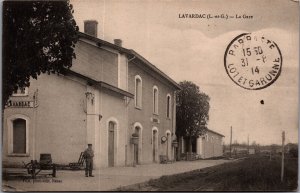 France Lavardac La Gare Railway Station Vintage Postcard 09.06