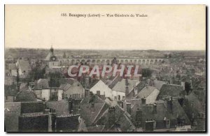 Old Postcard Beaugency Loiret Vue Generale Viaduct